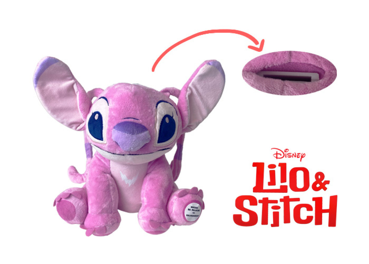 LIL37-6097 (MIS 3) STITCH PELUCHE CON SALVADANAIO INTERNO 20cm 41115