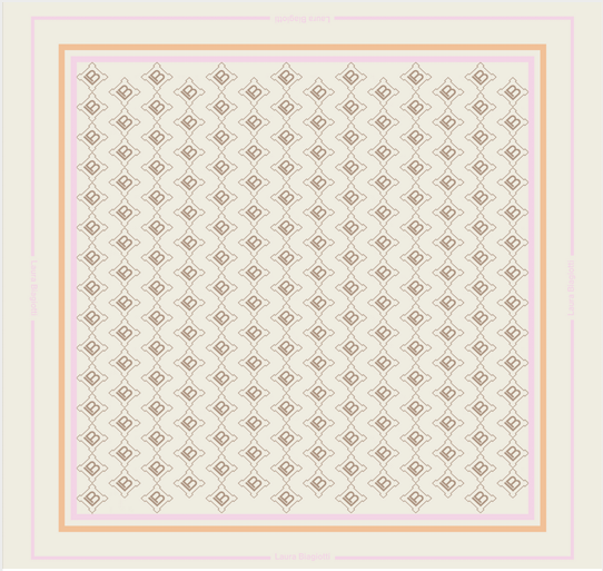 LB26S109-66 FOULARD LB ALLOVER SABBIA 90x90cm 55392