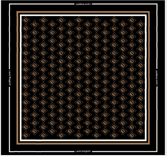 LB26S109-20 FOULARD LB ALLOVER NERO 90x90cm 55392
