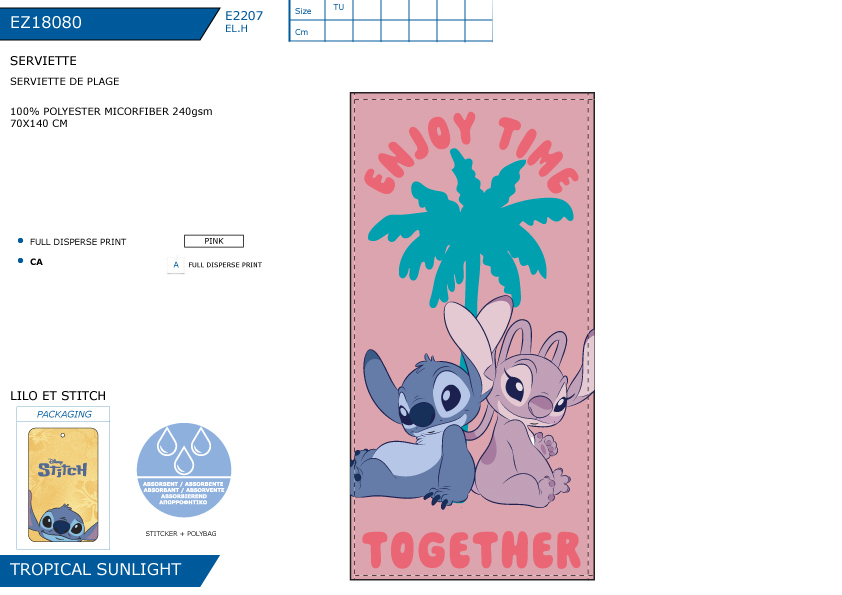 EZ18080 SERVIETTE DE PLAGE F 40892