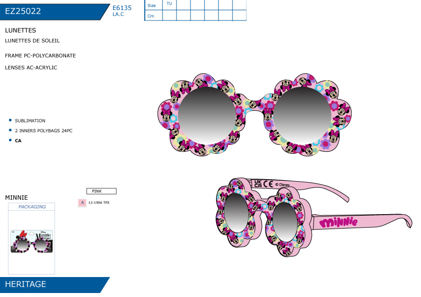EZ25022 LUNETTES DE SOLEIL F 40892