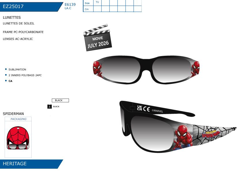 EZ25017 LUNETTES DE SOLEIL M 40892
