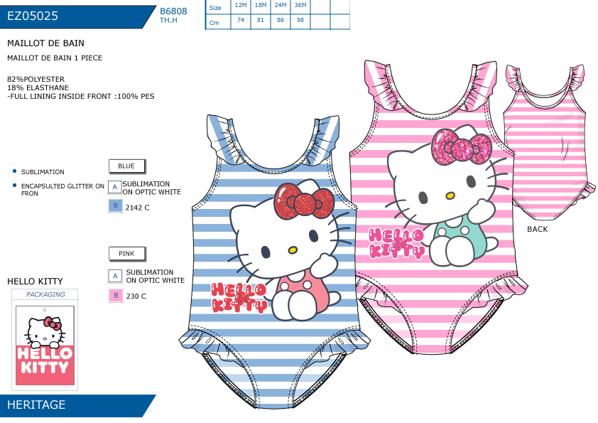 EZ05025 MAILLOT DE BAIN 1 PIECE F 40892