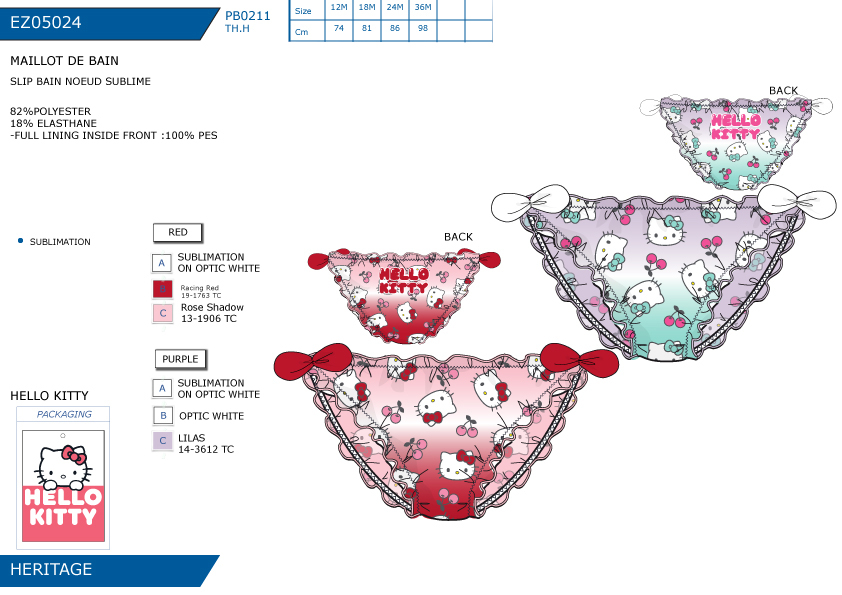 EZ05024 SLIP BAIN NOEUD SUBLIME F 40892