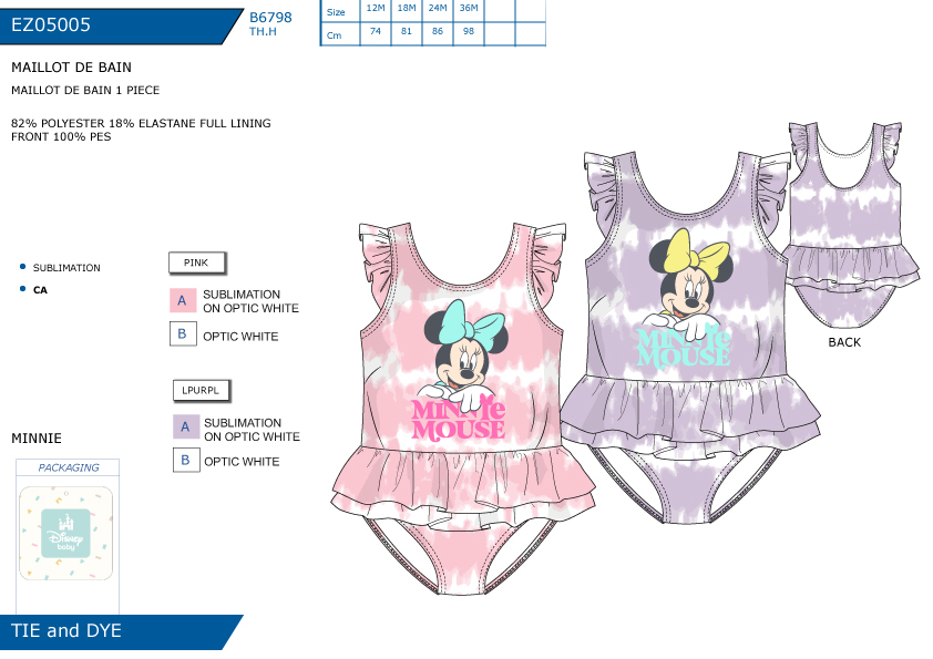 EZ05005 MAILLOT DE BAIN 1 PIECE F 40892