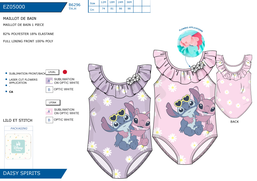 EZ05000 MAILLOT DE BAIN 1 PIECE 40892