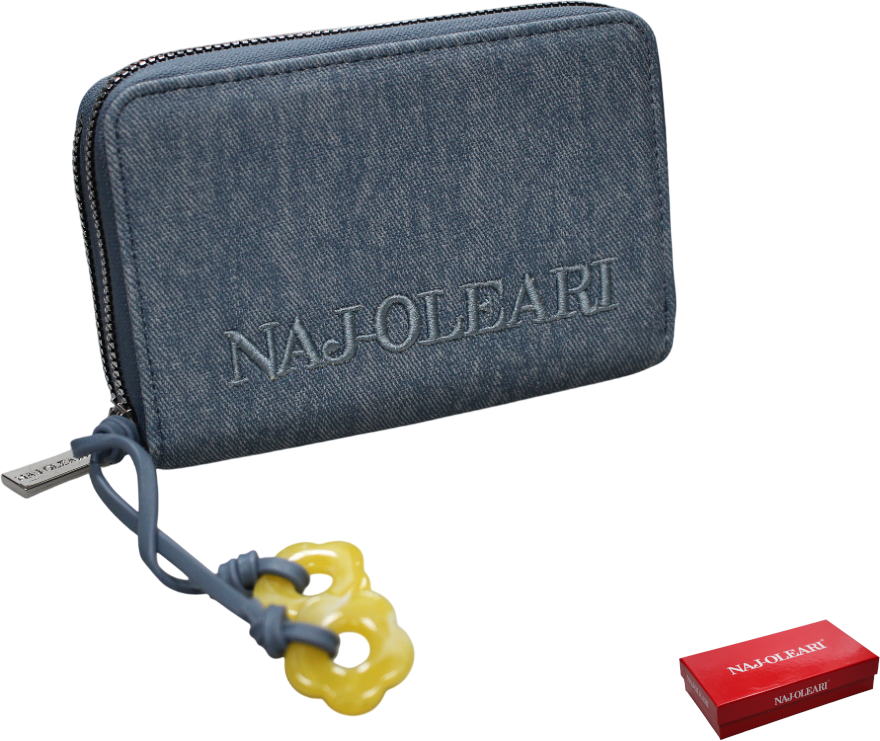 2035/NAJD4 AZ PORTAFOGLI DOPPIA ZIP PICCOLO AZZURRO 15x10cm 41233