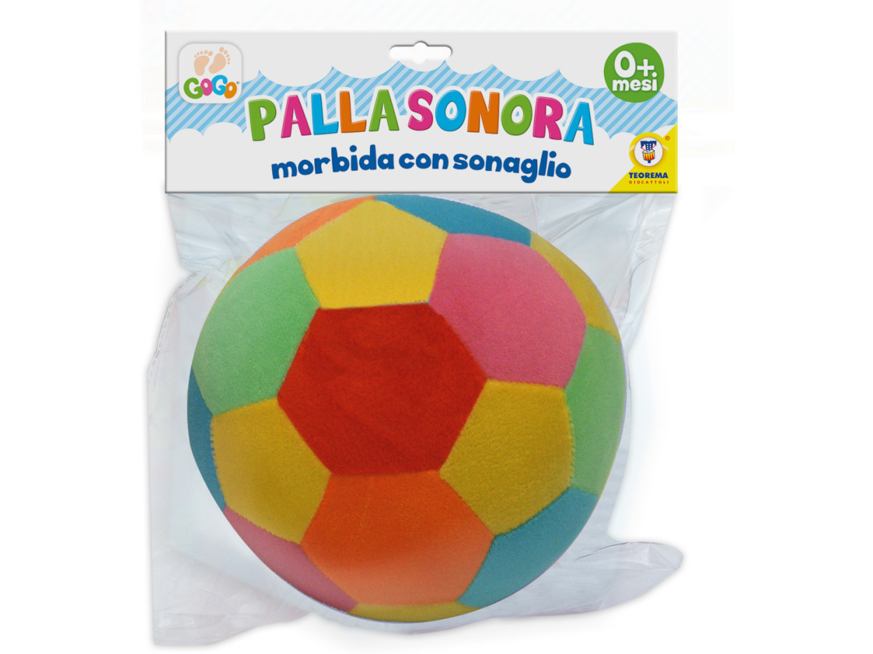 GOGO PALLA SONORA MORBIDA CON SONAGLIO 17cm 61649 53126
