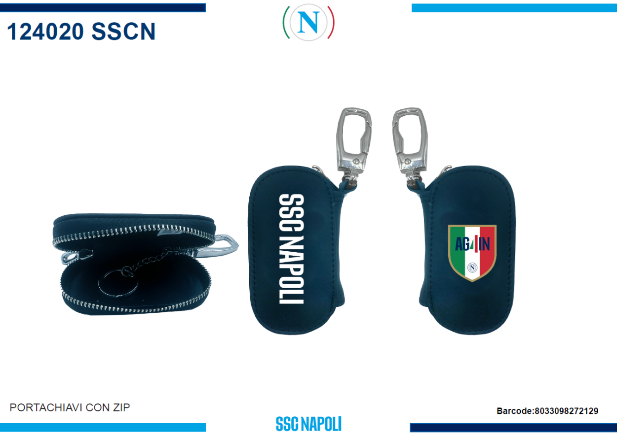 PORTACHIAVI PELLE AGAIN SSC NAPOLI 124020 40351