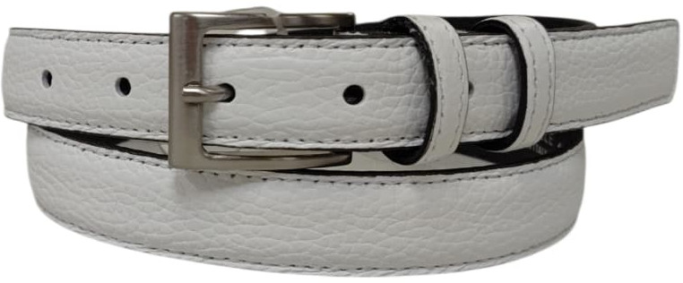 CINTURA IN PELLE 025/PELLE/CERVO/ BIANCO 50667