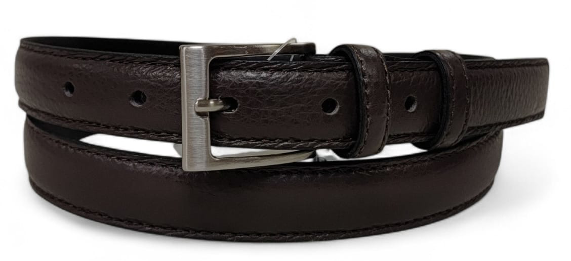 CINTURA IN PELLE 025/PELLE/CERVO/ MORO 50667