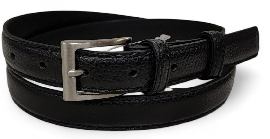 CINTURA IN PELLE 025/PELLE/CERVO/ NERO 50667
