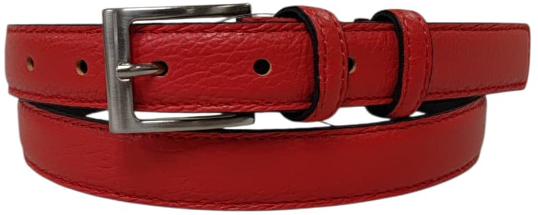 CINTURA IN PELLE 025/PELLE/CERVO/ ROSSO 50667