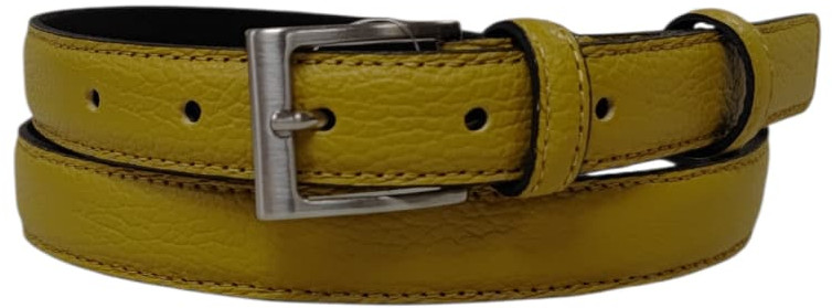 CINTURA IN PELLE 025/PELLE/CERVO/ SENAPE 50667
