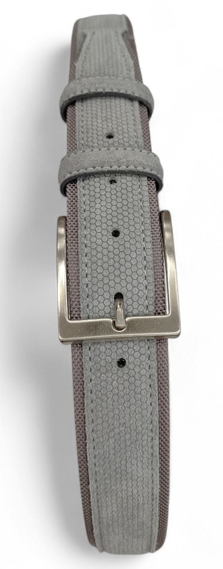 CINTURE IN PELLE 040/TELA/CAMOSCIO/ GRIGIO CHIARO 53054