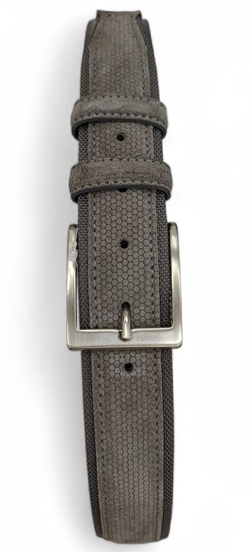 CINTURE IN PELLE 040/TELA/CAMOSCIO/ GRIGIO SCURO 53054
