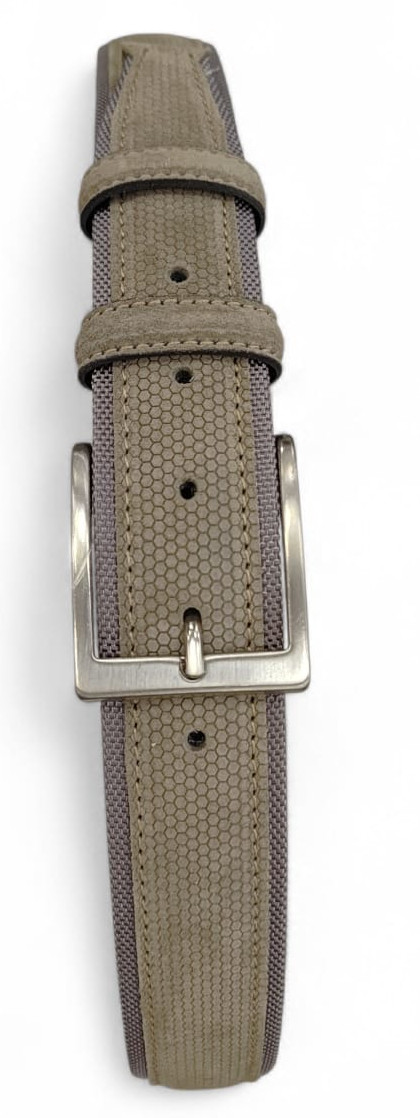 CINTURE IN PELLE 040/TELA/CAMOSCIO/ TAUPE 53054
