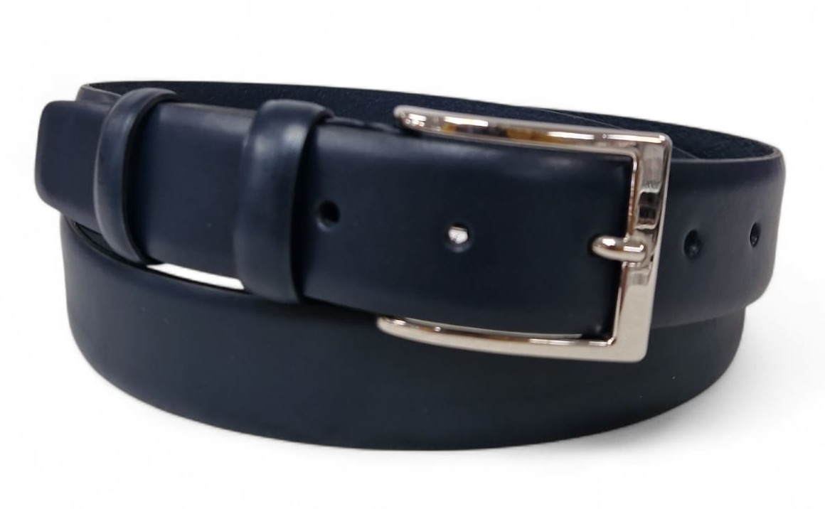 CINTURA IN PELLE 035/CLASSICO/0211/53054 BLU