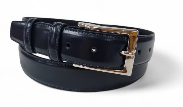 CINTURA IN PELLE 035/CLASSICO/0418/53054 BLU