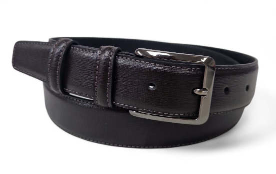 CINTURA IN PELLE 035/SAFFIANO/0110/53054 CLASSICO MORO