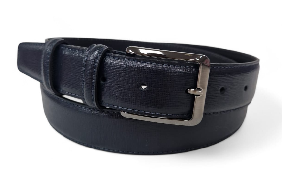 CINTURA IN PELLE 035/SAFFIANO/0110/53054 CLASSICO BLU
