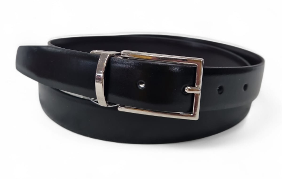 CINTURA IN PELLE 030/DOUBLE/53054 NERO/MORO