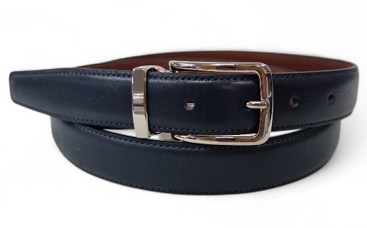 CINTURA IN PELLE 030/PELLE/PELLE/0299/53054 CLASSICO BLU