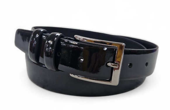 CINTURA IN PELLE CLASSICO 035/VERNICE/0210/53054 NERO