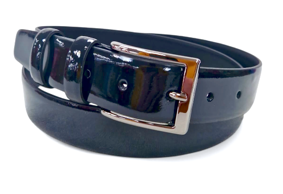 CINTURA IN PELLE CLASSICO 035/VERNICE/0210/53054 (BLU NOTTE)