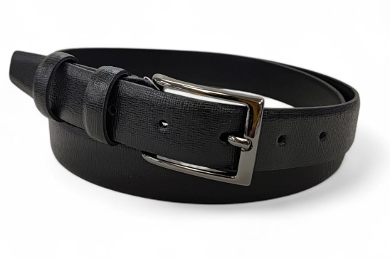 CINTURA IN PELLE 030/SAFFIANO/0298/53054 CLASSICO NERO