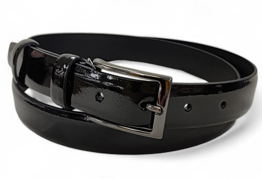 CINTURA IN PELLE 030/VERNICE/0295/53054 CLASSICO NERO