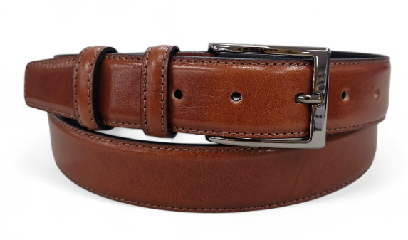 CINTURE IN PELLE CLASSICO 035/401/TAMPONATO/53054 CUOIO