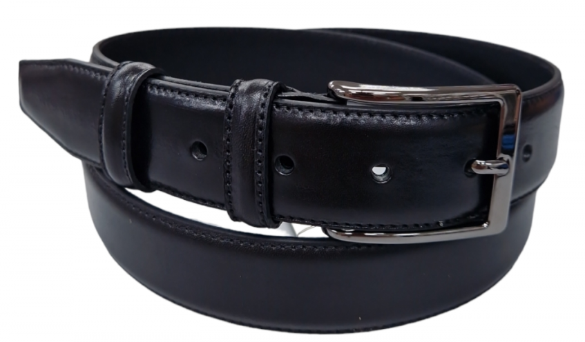 CINTURE IN PELLE CLASSICO 035/TAMPONATO/53054 NERO
