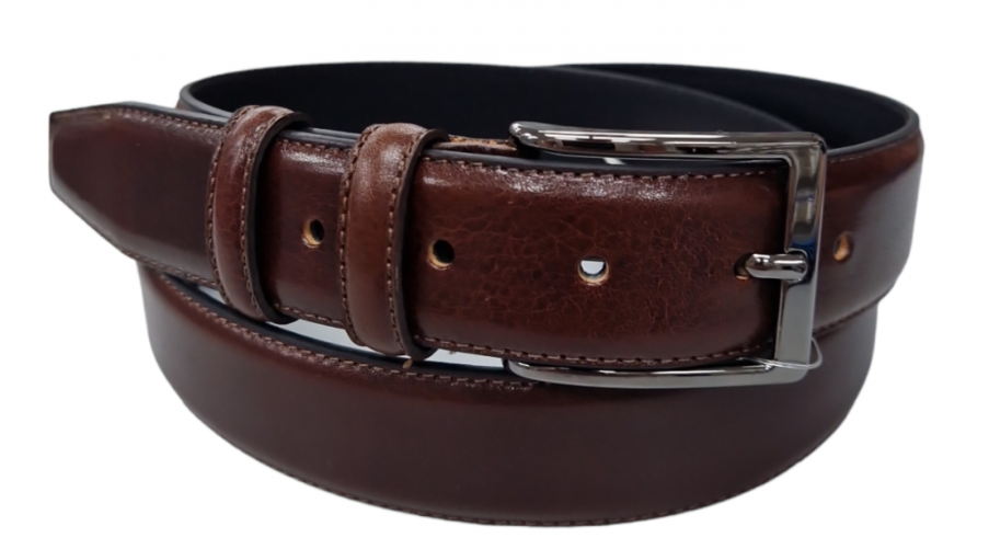 CINTURE IN PELLE CLASSICO 035/TAMPONATO/53054 TESTA MORO