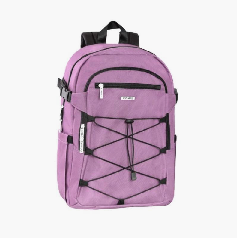 ZAINO ORGANIZZATO ROPE MONOCOLORE MAUVE COMIX 76116MA 31x46cm 41349