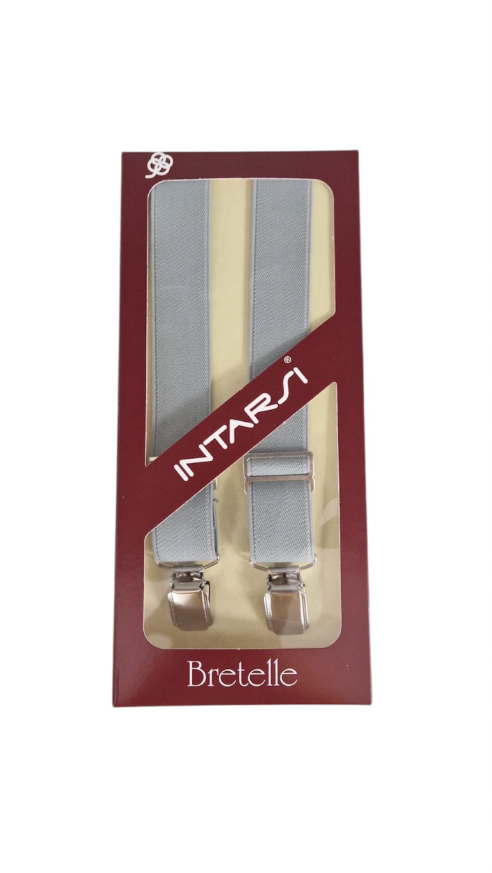 BRETELLE ELASTICHE CLASSICO 27/120/UNITO/ASS/1061 GRIGIO CHIARO