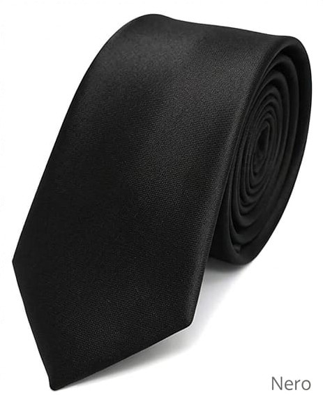 CRAVATTE JAQUARD/OPERATO CLASSICO (CRAVATTA RASO N°8) NERO 41061