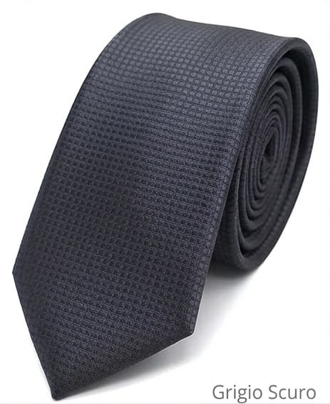 CRAVATTE JAQUARD/OPERATO CLASSICO (DIAMANTINO N°8) GRIGIO SCURO 41061