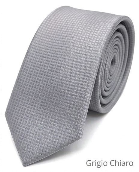 CRAVATTE JAQUARD/OPERATO CLASSICO (DIAMANTINO N°8) GRIGIO CHIARO 41061