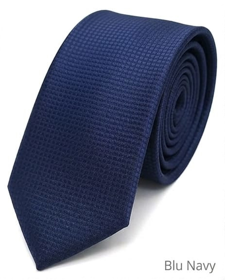 CRAVATTE JAQUARD/OPERATO CLASSICO (DIAMANTINO N°8) NAVY 41061
