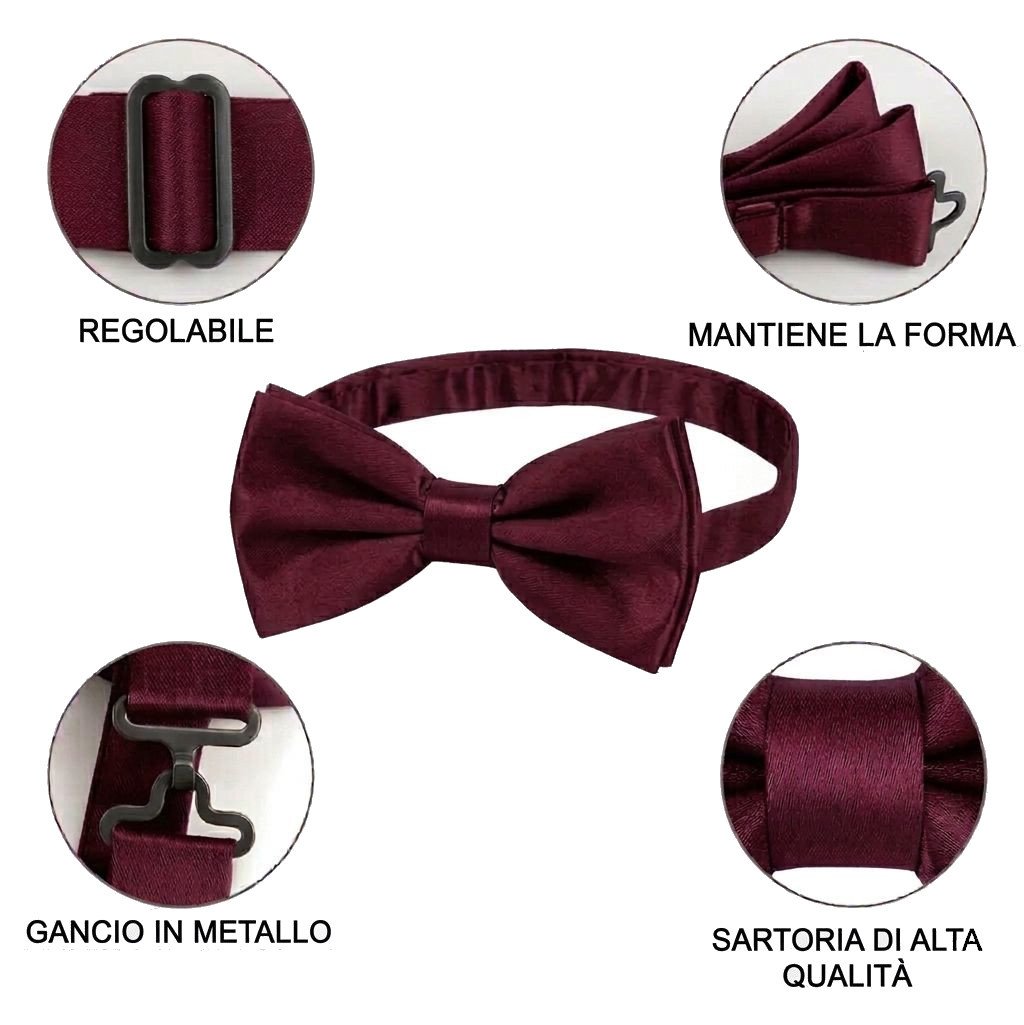 PAPILLON CLASSICO UOMO UNITO BORDEAUX 41061