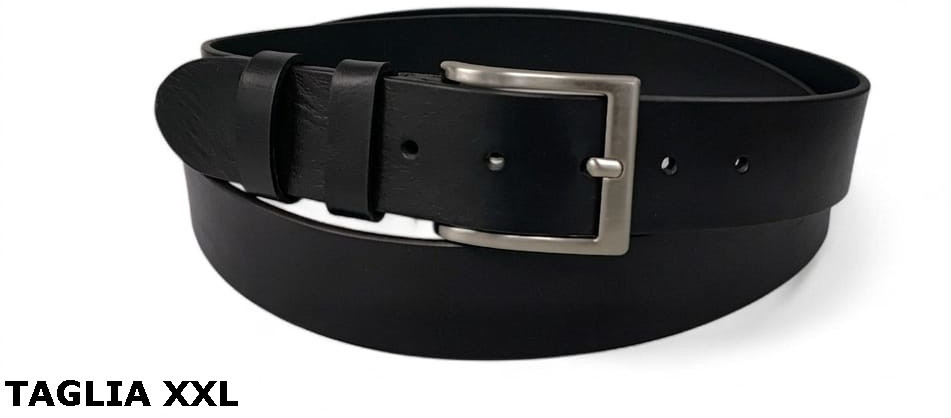 CINTURA IN PELLE 040/LISCIO/PANCIONE XXL NERO 53054