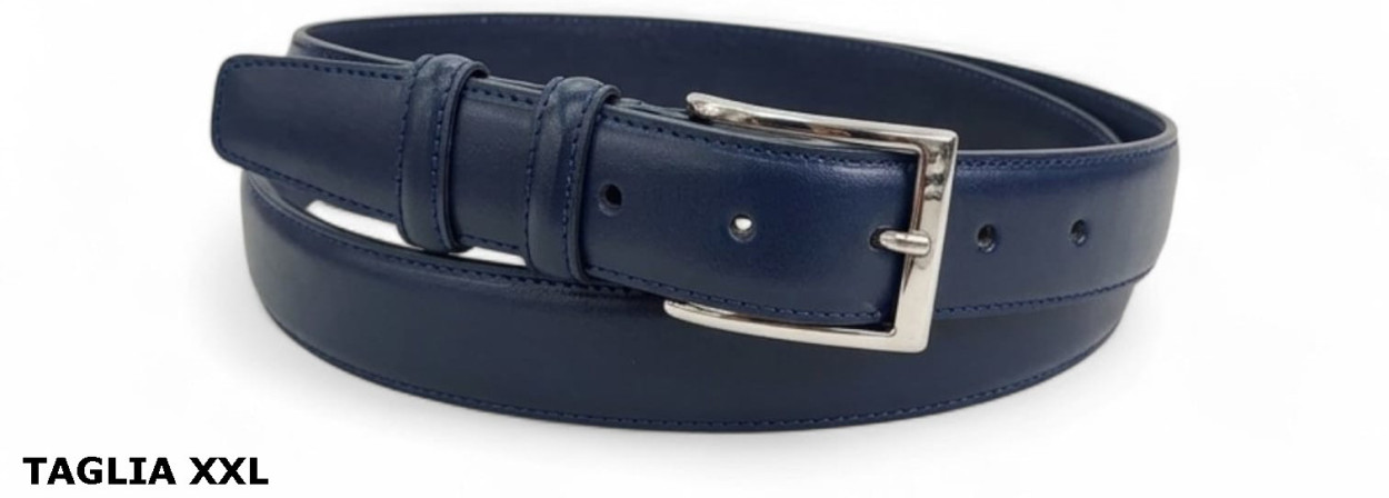 CINTURA IN PELLE CLASSICO 035/PANCIONE XXL 0103 BLU 53054