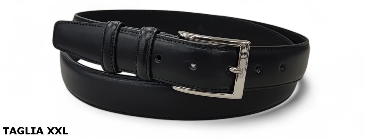 CINTURA IN PELLE CLASSICO 035/PANCIONE XXL 0103 NERO 53054