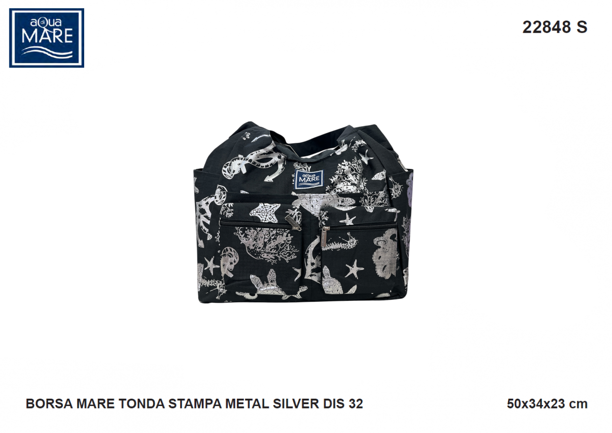 BORSA MARE RIB STOP TONDA FANTASIA MARINA 22848 S NERO 40351
