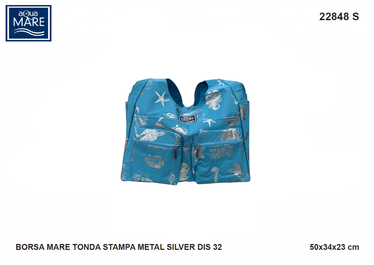 BORSA MARE RIB STOP TONDA FANTASIA MARINA 22848 S TURCHESE 40351