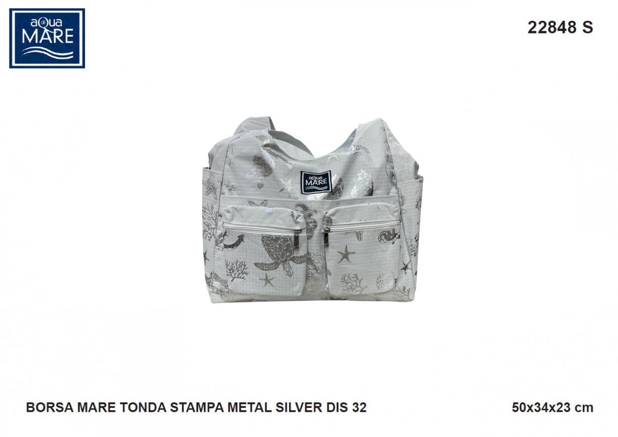BORSA MARE RIB STOP TONDA FANTASIA MARINA 22848 S BIANCO 40351