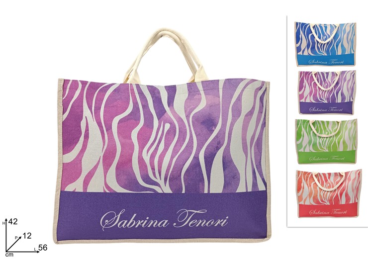 BORSA MARE 56x42cm JUTA ST FANTASIA ONDE 697207 40842