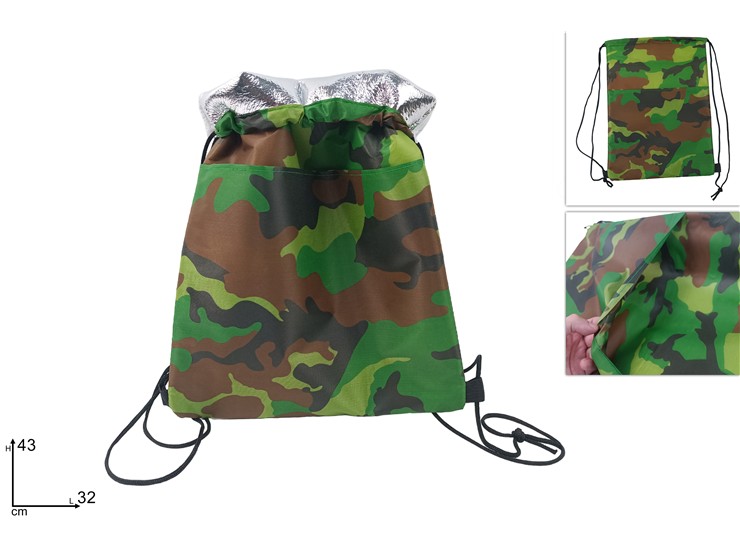 SACCA TERMICA INTERNO ALLUMINIO CON TASCA CAMOUFLAGE 636503 40842