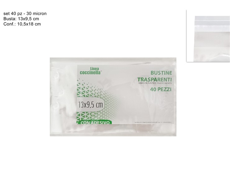 BUSTINE TRASPARENTI 40pz 058671 40842